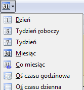 118 Budowa modułu CRM Na kalendarzu może znajdować się wiele rodzajów zasobów na raz np.: rysunek 79 przedstawia dwóch pracowników oraz jedno urządzenie. 20.1.3 Organizacja widoku kalendarza Widok kalendarza może zostać przystosowany do potrzeb użytkownika za pomocą organizatora widoku.