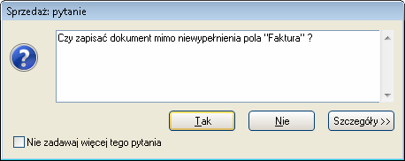 Rys. 2.167 Komunikat informujący o niepodaniu numeru dokumentu obcego.