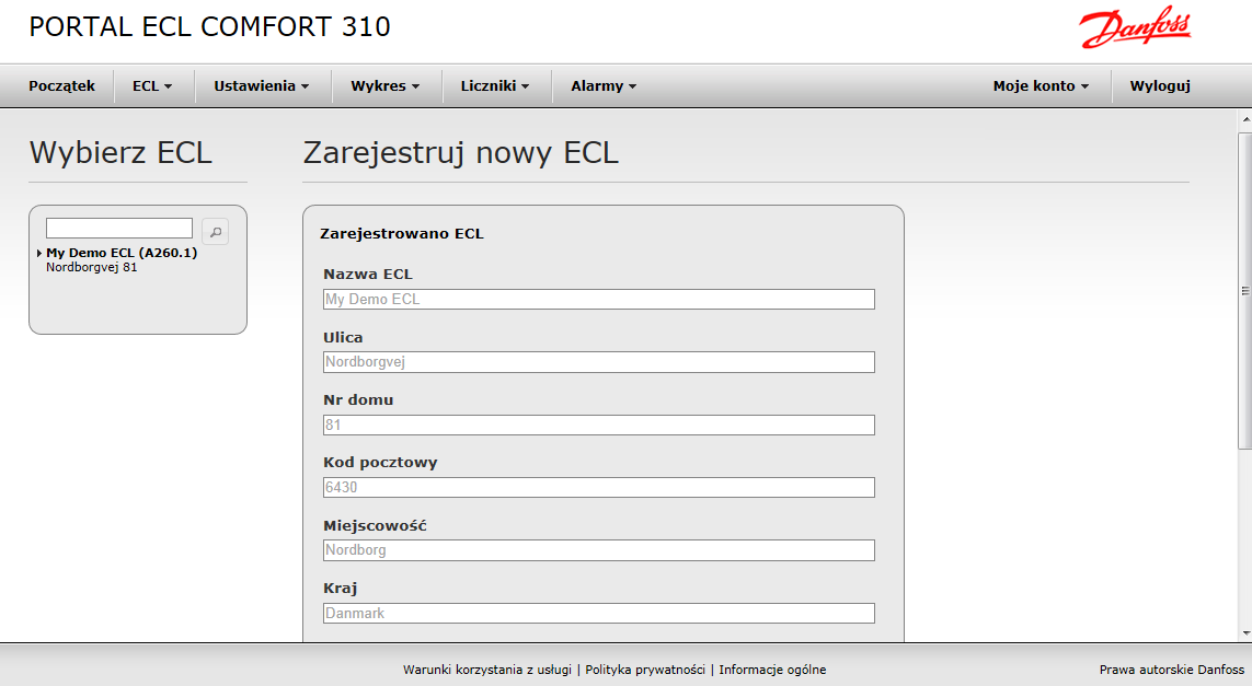 Aplikacja ECL Portal automatycznie skonfiguruje interfejs użytkownika w oparciu o ustawienia aplikacji zainstalowanej w regulatorze ECL Comfort 310.