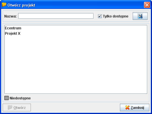 5 Zarządzanie projektami projektu po dodaniu go do systemu. Po wprowadzeniu danych należy nacisnąć przycisk Zapisz ( ).