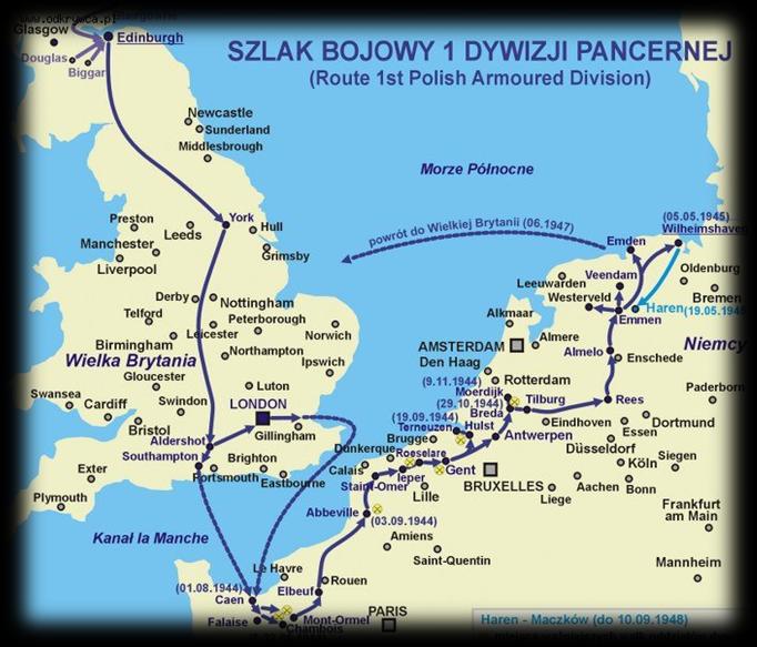 Dywizja pancerna 22 Pierwsza Dywizja, polska i pancerna Na polach Francji poszła w krwawy bój. Prawom człowieka i Ojczyźnie wierna, Poszła by spełnić obowiązek swój.