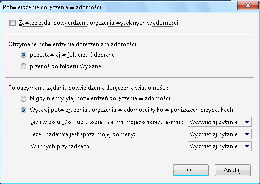 pozostawiam do samodzielnego poznania. Wspomnę tylko, że do kolejnych ustawień przechodzimy Tabulatorem. Pola wyboru zaznaczamy lub usuwamy z nich zaznaczenie Spacja.