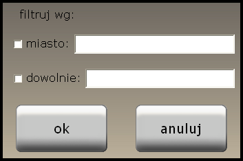 Rys. 44. Okno filtrowania kartoteki firm. 26.13.9. Sortowanie kartoteki firm. Funkcja sortowania słuŝy do wyświetlenia kartoteki według określonej kolejności.