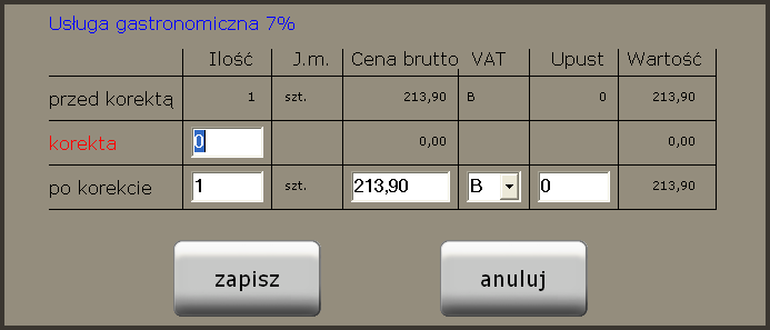 Rys. 49. Zawartość korekty faktury VAT sprzedaŝy.