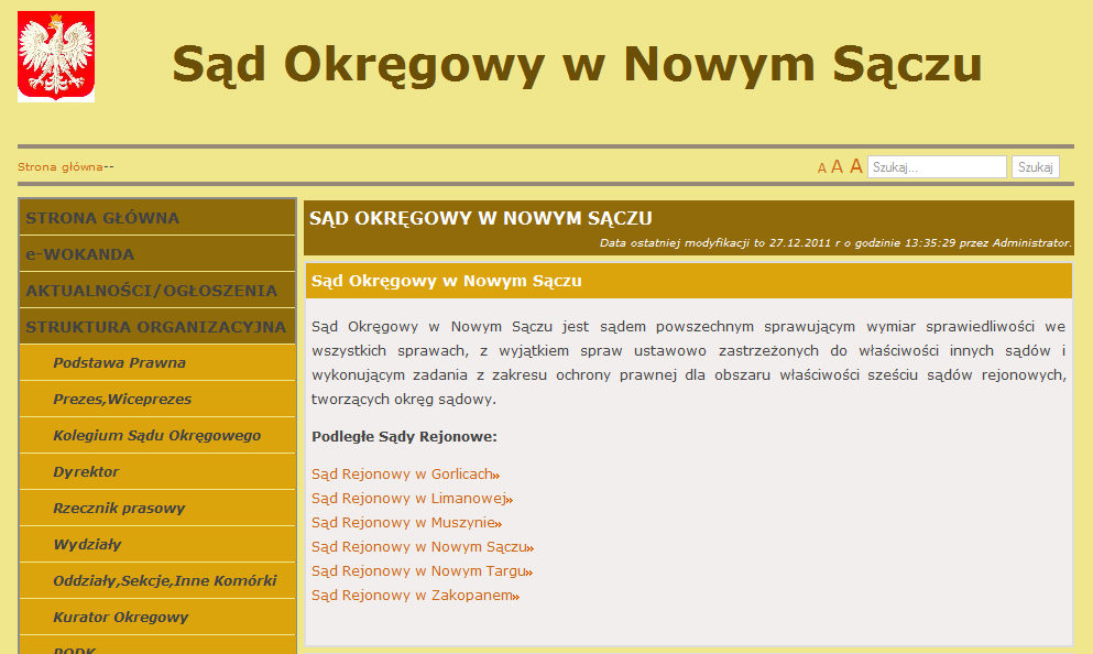 Sąd Okręgowy w Nowym Sączu nagłówki bocznej kolumny zlewają się z tłem 4.2.