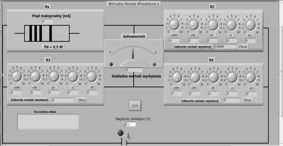 ŚRODOWISKO LABVIEW W SYMULACJI WIRTUALNEGO MOSTKA WHEATSTONE`A Mikołaj Płaczek 1 1 Politechnika POZNAŃSKA, Wydział ELEKTRYCZNY Streszczenie: W publikacji przedstawiono autorską aplikację symulacyjną