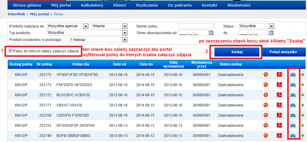 2.4 Szyby polisowanie za pomocą zakładki Kalkulatory Komunikacja Jeżeli użytkownik zaznaczył check-box Szyby