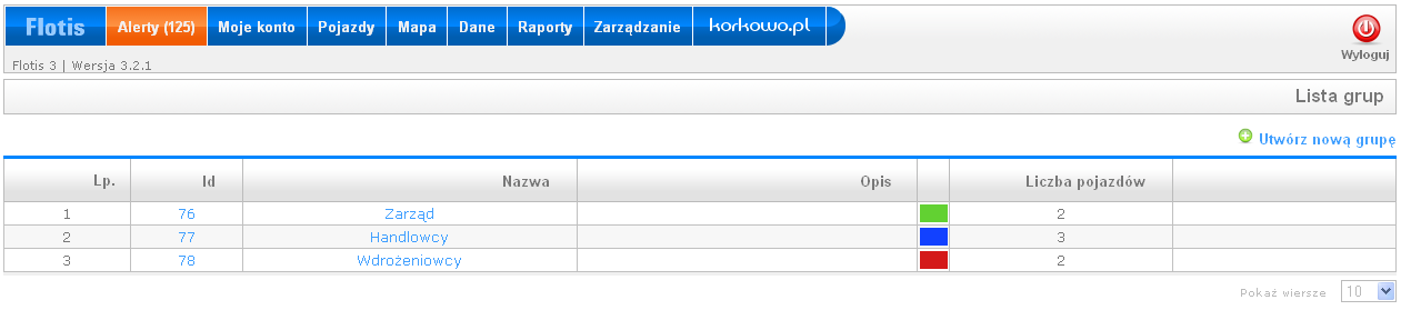 7. Grupowanie pojazdów Grupowanie pojazdów pozwala administratorom Floty na tworzenie grup pojazdów według określonych przez nich kryteriów, a