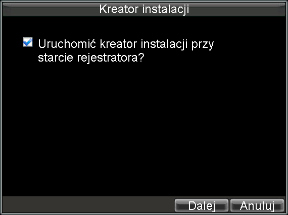 Rys. 2-B. Kreator instalacji Chcąc rozpocząć pracę z kreatorem, należy kliknąć przycisk dalej. 2.3.1.