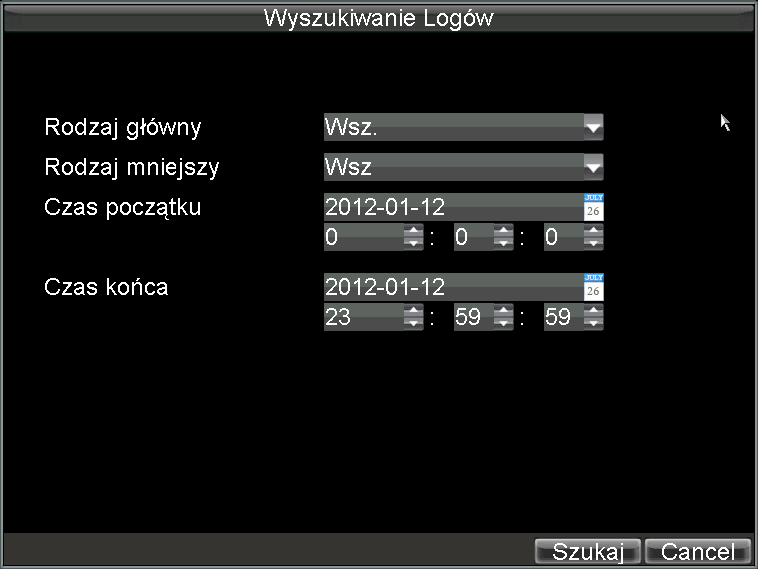 Odtwarzanie obrazu z kilku kamer jednocześnie: a) Zaznaczyć kamery na liście w panelu kamer. b) Nacisnąć przycisk, aby zatrzymać aktualnie odtwarzane nagrania.