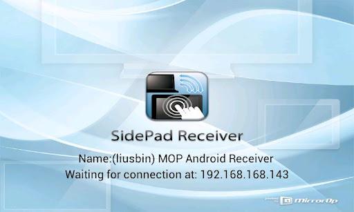 Kontrola SidePad za pomocą urządzenia Android Pobierz SidePad Receiver z Google Play.
