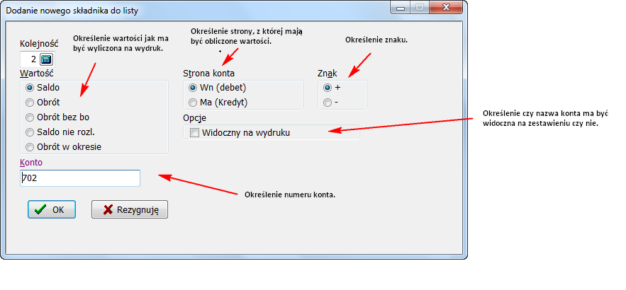 Rysunek 45 Dodajemy element wyliczający wartość konta.