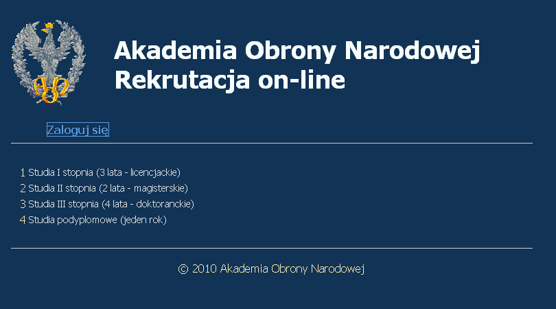 System pozwala na: Poniższa prezentacja przedstawia przebieg rejestracji na przykładzie studiów I stopnia zarejestrowanie się, wybór poziomu studiów i utworzenie konta kandydata,