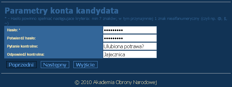 8. Wyniki z matury Wyniki z matury kandydat należy wpisać po