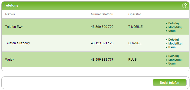 4. PłatnościIndeks 136/226227 Identyfikator operacji - unikalny numer operacji w plusbank24, Typ operacji - Doładowanie, Data zlecenia - data i godzina zlecenia doładowania telefonu w plusbank24,