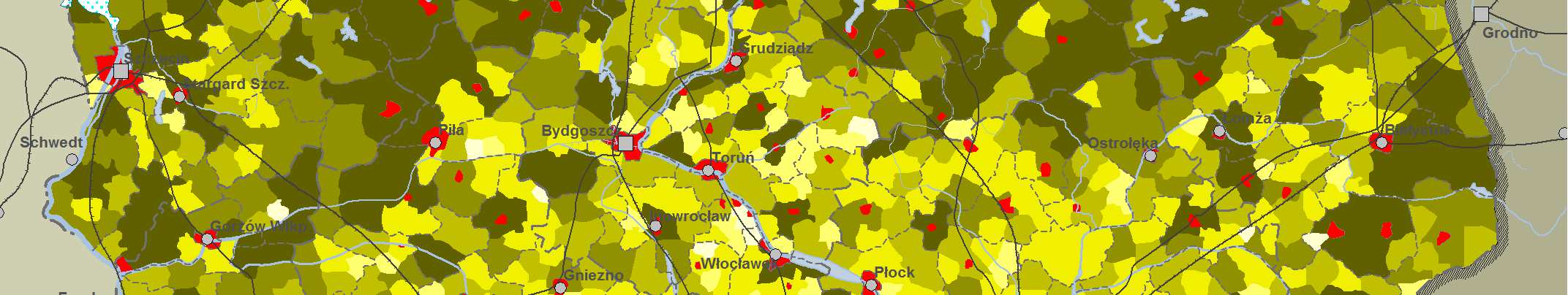 Analiza sieci transportowej jest przydatna ze względu na ocenę rozwinięcia powiązań transportowych pomiędzy miejscowościami. Miara grafowa nadaje się szczególnie do oceny transportu publicznego. D.