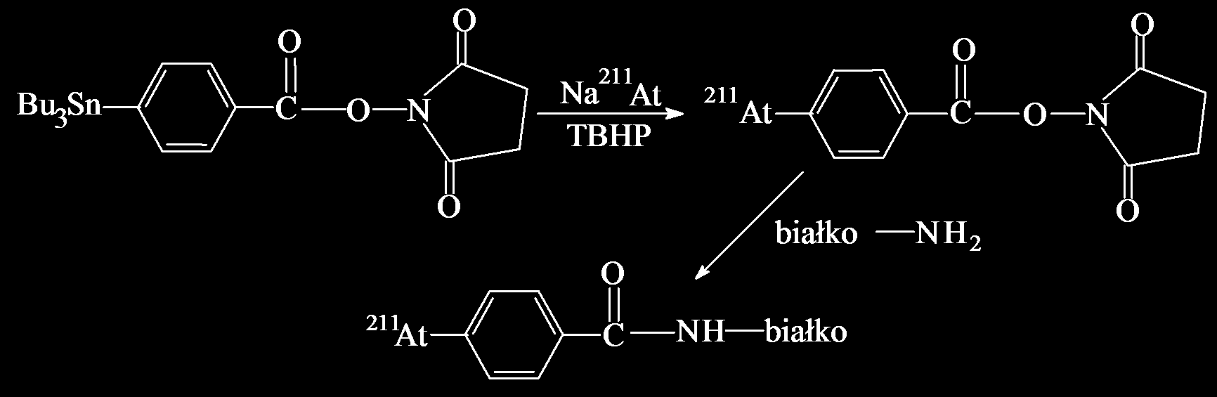 Reakcja otrzymywania prekursora, estru para-[ 211
