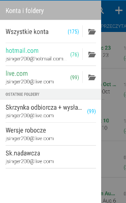 163 Kalendarz i poczta e-mail Sprawdzanie poczty Aplikacja Poczta to miejsce, gdzie można czytać, wysyłać i organizować wiadomości e-mail z jednego lub kilku kont e-mail skonfigurowanych w telefonie