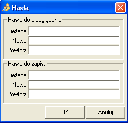 11.2.2 Zabezpieczenia 11.2.2.1 Zabezpieczanie dostępu do formularzy Większość formularzy w expressokno można zabezpieczyć hasłami: do odczytu i do zapisu.