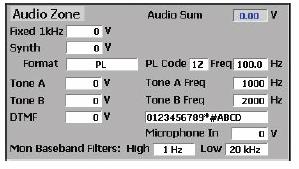 Rysunek 3.2.4-1. Strefa Audio przy urządzeniu R 8000 w trybie Generate Rysunek 3.2.4-2 przedstawia obszar wyświetlania Strefy Audio, gdy urządzenie R 8000 jest w trybie Monitor.