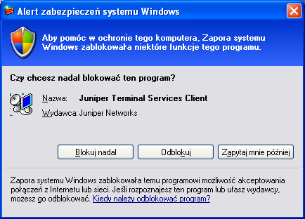 Główne okno aplikacji VPN. W głównym oknie systemu VPN zaraz po zalogowaniu się do dyspozycji użytkownika są cztery klawisze: "Home", "Preferences", "Help", "Sign Out" (Rysunek 10 - klawisze główne).