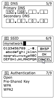 3. Następne menu pozwala wybrad użycie DHCP dla wprowadzenia opcji sieciowych (automatyczna konfiguracja).