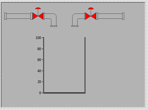 ZTMAiPC Laboratorium Systemów SCADA (a) Z palety Controls»DSC Module»2D Controls»2D Pipes wybrać element Horizontal Pipe.ctl (b) Upuścić element na elemencie Recessed Box.