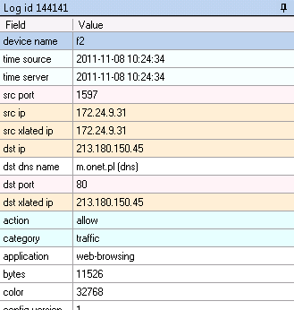 3.7 Advanced functions To view the details of an event, dobule click it in the event view. A properties window will appaer Important information is highlighted by different colors.