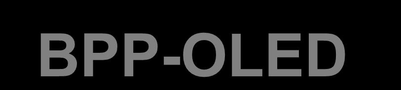 NPB BPP 2%:TPBI CBP NPB BPP 2%:TPBI ev HOST-GUEST 2.2 2.0 2.7 2.9 BPP-OLED Mg:Ag 3.7 N N N N N N X N N N N N ITO 4.8 5.2 5.5 6.