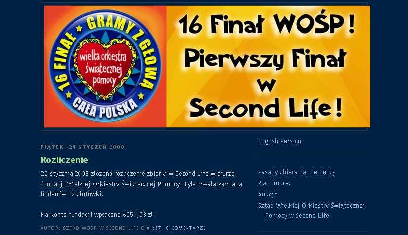 RL SL Wielka Orkiestra Świątecznej Pomocy Podczas Wielkiej Orkiestry