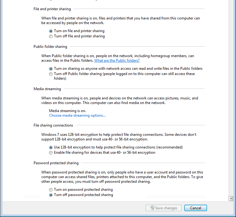 udostępniania plików w systemie Windows 7/8 Tworzenie udostępnionego folderu W pozycji [Password protected