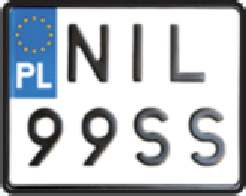 Z dniem 1 maja 2000 roku zosta³a uruchomiona produkcja nowych bia³ych odblaskowych tablic rejestracyjnych, spe³niaj¹cych wszystkie wymagania stawiane przez obowi¹zuj¹ce prawo.