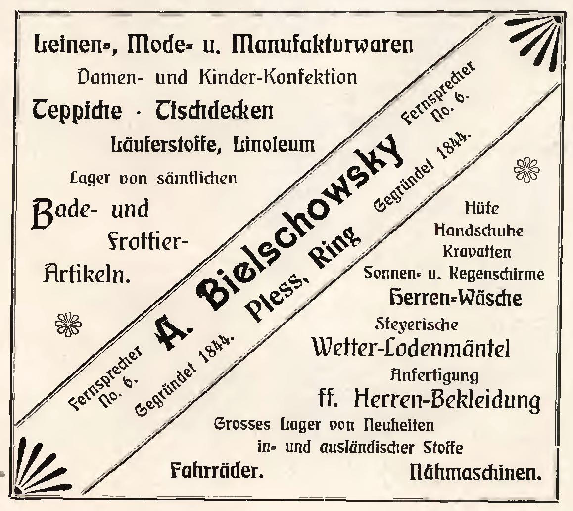 1906 r. z berlińskiej dzielnicy Charlottenburg. W 1922 r. Feldmannowie sprzedali sklep rodzinie Ringwelskich i opuścili Pszczynę. 4. Restauracja Heymanna Cohna (róg Rynku i ul.