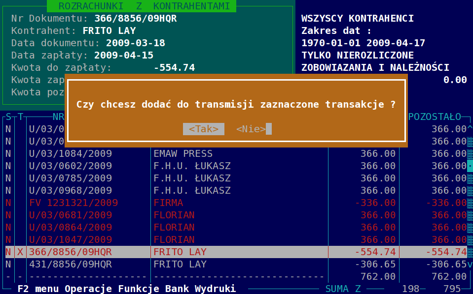 Enter podgląd transakcji Podgląd szczegółowy jakie dokumenty wchodzą w skład wybranej transakcji.