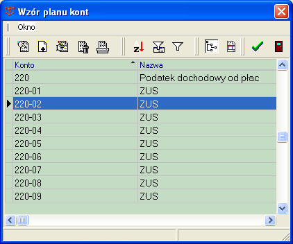 Po wybraniu słownika panu kont (F6) w polu konta można wybrać dokładnie na które konto zrobić zapis, lub poprawić konto w planie kont lub dodać nowe.