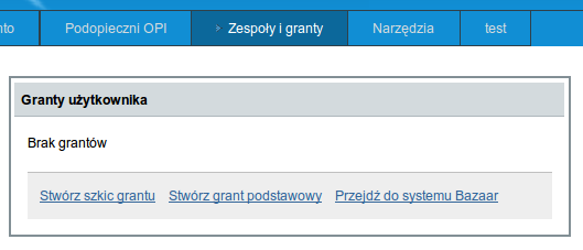 zasoby pamięci masowej: 40 GB Do aktywacji grantu osobistego służy odnośnik Stwórz grant podstawowy widoczny na Rysunku 22.