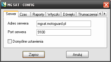 11. Moduł konfiguracyjny MG-SAT CONFIG Wszystkie ustawienia związane z działaniem samego systemu można zmienić z poziomu odrębnego modułu MG SAT Config. 11.