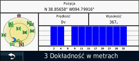 Strony główne Strona Lista zwrotów W trakcie podróży wyznaczoną trasą na stronie Lista zwrotów wyświetlane są szczegółowe instrukcje dotyczące całej trasy i dystansu między kolejnymi zwrotami.