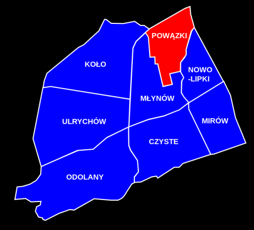 KOŁO Koło, północna część Woli, ograniczona jest przez ul. Górczewską od południa, linią kolejową od wschodu a płn-zach granicę stanowi administracyjna granica Bemowa.