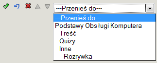 Rysunek 5 Standardowe przyciski sterujące obiektów Każdy obiekt posiada zestaw standardowych przycisków sterujących: skończ zakończenie edycji, zamknięcie okna edycji, cofnij cofnięcie o jeden krok