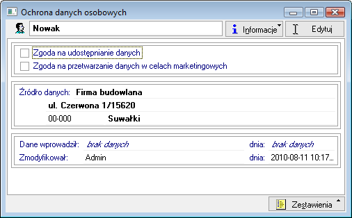 Symfonia Finanse i Księgowość 3 / 16 Wersja 2011.a Ochrona danych osobowych W wersji 2011.