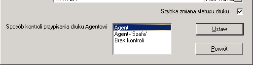 Prowadzenie magazynu druków ścisłego zarachowania Moduł obsługi magazynu druków ścisłego zarachowania umoŝliwia kontrolę druków pobieranych od TU, wydawanych Agentom pracującym na rzecz Agencji,