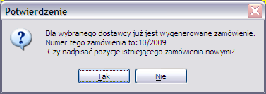 W systemie zostanie utworzone nowe zamówienie, do którego zostaną przekopiowane pozycje znajdujące się w importowanym pliku.