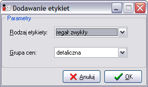 W taki sposób należy postępować z każdym towarem, dla którego etykieta ma zostać wydrukowana. 18.