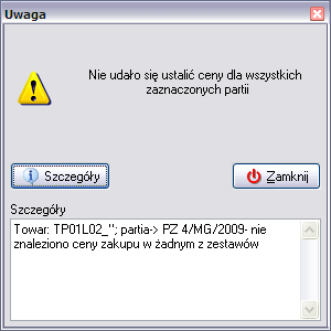 a następnie wcisnąć przycisk Ustal cenę sprzedaży.