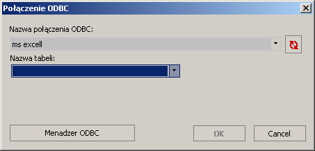Import danych z zewnętrznych baz danych oraz źródeł ODBC Połączenie ODBC umożliwia import danych z każdego kompatybilnego źródła jakim może być baza danych (np.
