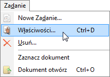 Referencje Menu Menu Zadanie 39 Menu Zadanie Menu dostepne tylko w widoku tabeli z zadaniami. Nowe Zadanie: Zadanie.