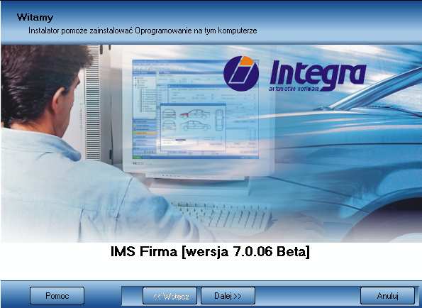 2-2), zawiera informacje o wersji programu IMS.