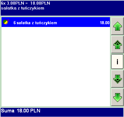 3.5. Zamawianie większej ilości artykułów Podczas zamawiania artykułów program domyślnie ustawia ilość zamówionego artykułu na 1.