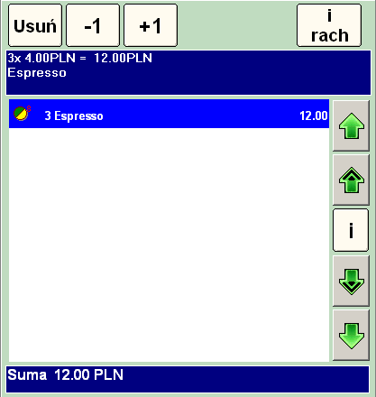 3.7. Zmniejszanie ilości zamówionych artykułów Funkcja ta działa analogicznie do funkcji zamawiania większej ilości artykułów. Załóżmy, że klient złożył zamówienie na 5 herbat.